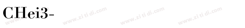 CHei3字体转换