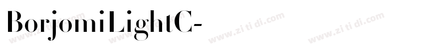 BorjomiLightC字体转换