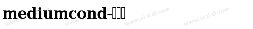 mediumcond字体转换