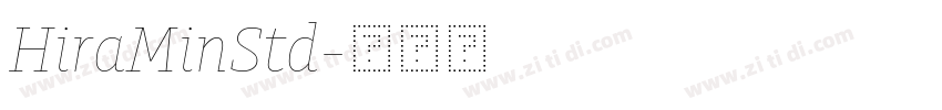 HiraMinStd字体转换