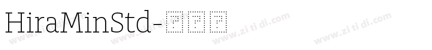 HiraMinStd字体转换