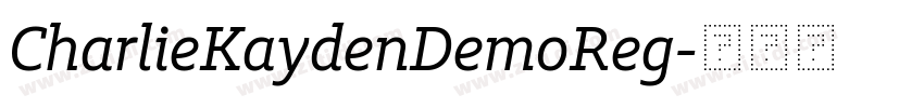 CharlieKaydenDemoReg字体转换