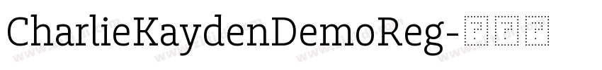 CharlieKaydenDemoReg字体转换