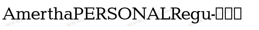 AmerthaPERSONALRegu字体转换