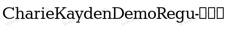 CharieKaydenDemoRegu字体转换