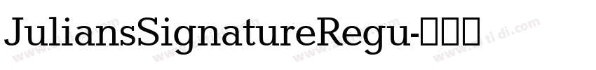 JuliansSignatureRegu字体转换