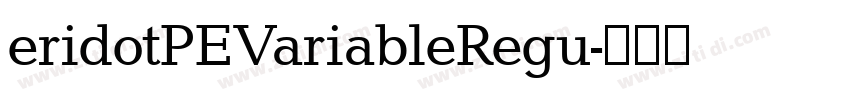 eridotPEVariableRegu字体转换