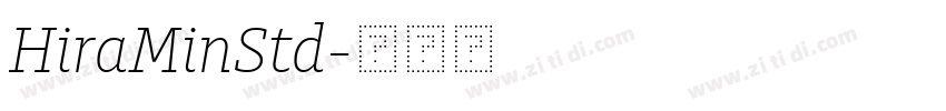 HiraMinStd字体转换