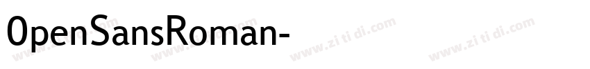 0penSansRoman字体转换