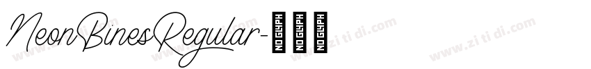 NeonBinesRegular字体转换