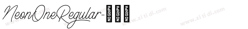 NeonOneRegular字体转换