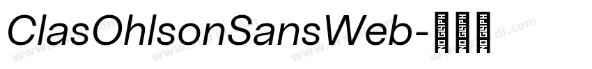 ClasOhlsonSansWeb字体转换