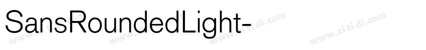 SansRoundedLight字体转换