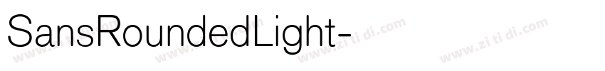 SansRoundedLight字体转换