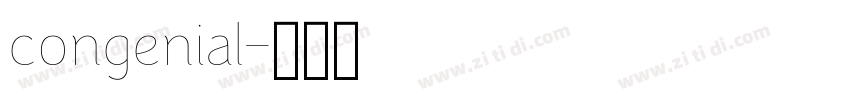 congenial字体转换