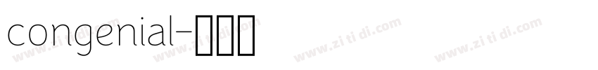 congenial字体转换