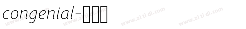 congenial字体转换