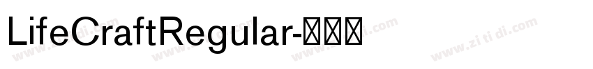 LifeCraftRegular字体转换