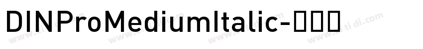 DINProMediumItalic字体转换