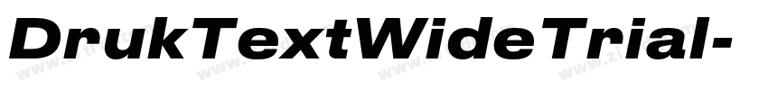 DrukTextWideTrial字体转换