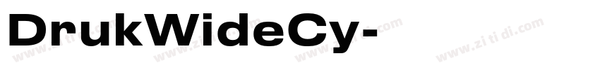 DrukWideCy字体转换