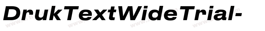 DrukTextWideTrial字体转换
