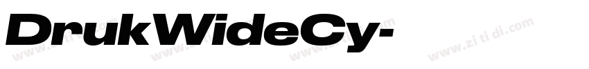 DrukWideCy字体转换