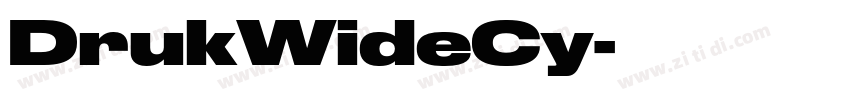 DrukWideCy字体转换