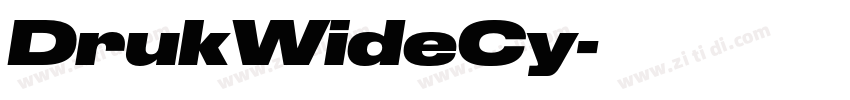 DrukWideCy字体转换