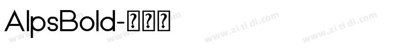 AlpsBold字体转换