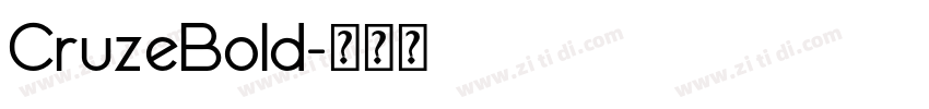 CruzeBold字体转换