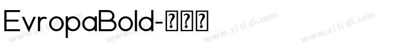 EvropaBold字体转换