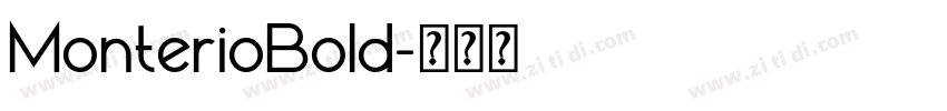 MonterioBold字体转换