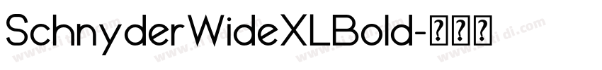 SchnyderWideXLBold字体转换