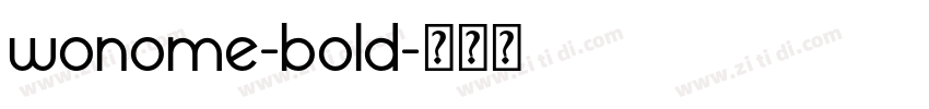 wonome-bold字体转换