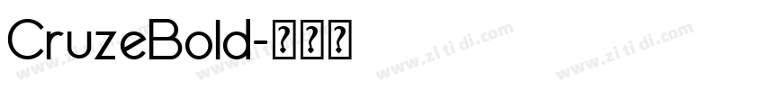 CruzeBold字体转换