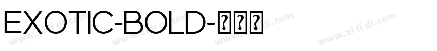 EXOTIC-BOLD字体转换