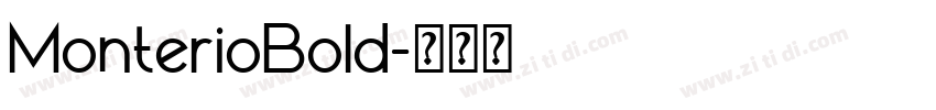 MonterioBold字体转换