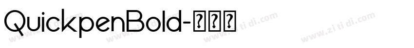 QuickpenBold字体转换