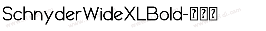SchnyderWideXLBold字体转换