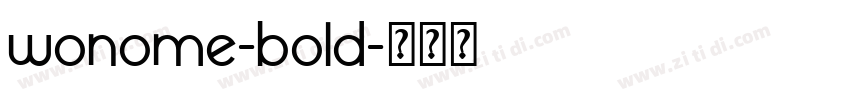 wonome-bold字体转换