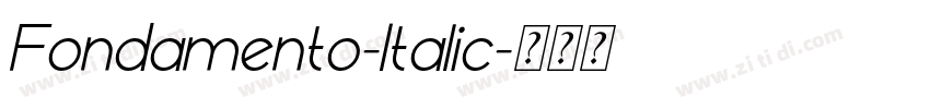 Fondamento-Italic字体转换