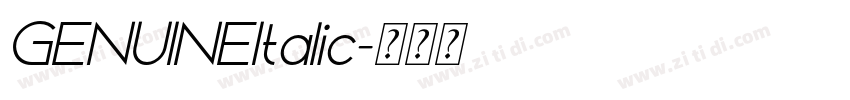 GENUINEItalic字体转换 GENUINEItalic字体转换