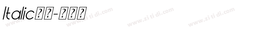 Italic字體字体转换