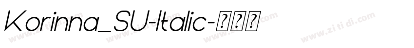 Korinna_SU-Italic字体转换 Korinna_SU-Italic字体转换