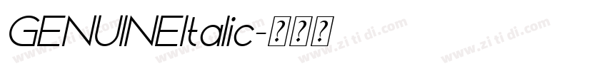 GENUINEItalic字体转换 GENUINEItalic字体转换