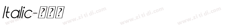 Italic字体转换
