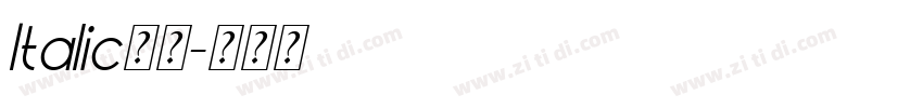 Italic字體字体转换