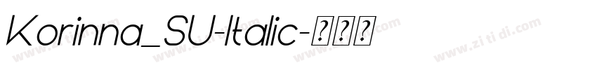 Korinna_SU-Italic字体转换 Korinna_SU-Italic字体转换