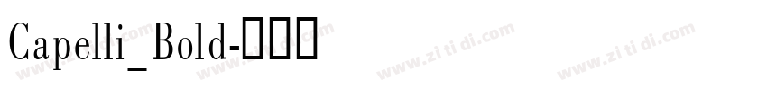 Capelli_Bold字体转换